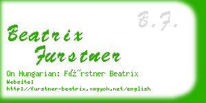 beatrix furstner business card